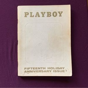 Rare Vintage 1969 January Playboy Magazine 15th Anniversary